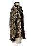 Zoe & Sam Animal Print Brown Long Sleeve Blouse Size XS - photo 4