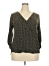 Beacon Black Gray Long Sleeve Blouse Size XXL - photo 1
