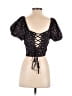 Unbranded Black Short Sleeve Top Size M - photo 2