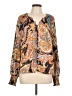 Sanctuary Paisley Brown Long Sleeve Blouse Size L - photo 1