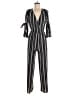 Speechless Stripes Gray Black Jumpsuit Size M - photo 1