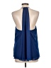 Jennifer Lopez 100% Polyester Blue Sleeveless Blouse Size L - photo 2