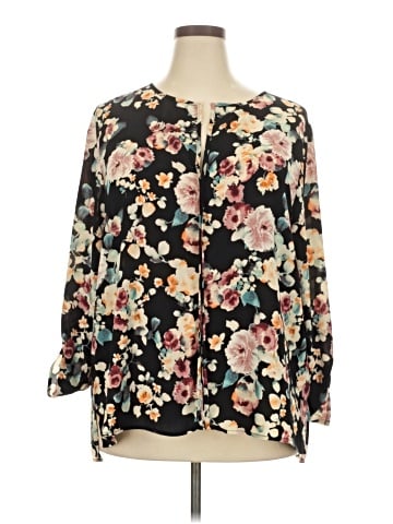 B Collection by Bobeau 3/4 Sleeve Blouse (view 1)