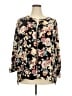 B Collection by Bobeau Floral Black 3/4 Sleeve Blouse Size 2X - photo 1