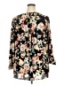 B Collection by Bobeau Floral Black 3/4 Sleeve Blouse Size 2X - photo 2