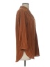 Fab'rik Stripes Brown Long Sleeve Blouse Size L - photo 4