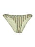 Solid & Striped Stripes Green Swimsuit Bottoms Size M - photo 1