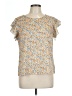 Shein Yellow Short Sleeve Blouse Size L - photo 1