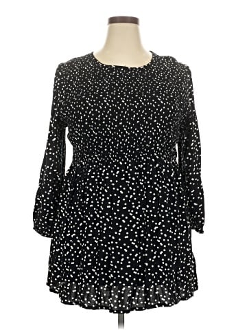 Yours Clothing 3/4 Sleeve Top (view 1)