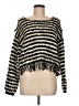 Versona 100% Acrylic Stripes Black Pullover Sweater Size M - photo 1