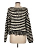 Versona 100% Acrylic Stripes Black Pullover Sweater Size M - photo 2