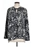 Lisette Animal Print Black Long Sleeve Blouse Size L - photo 1