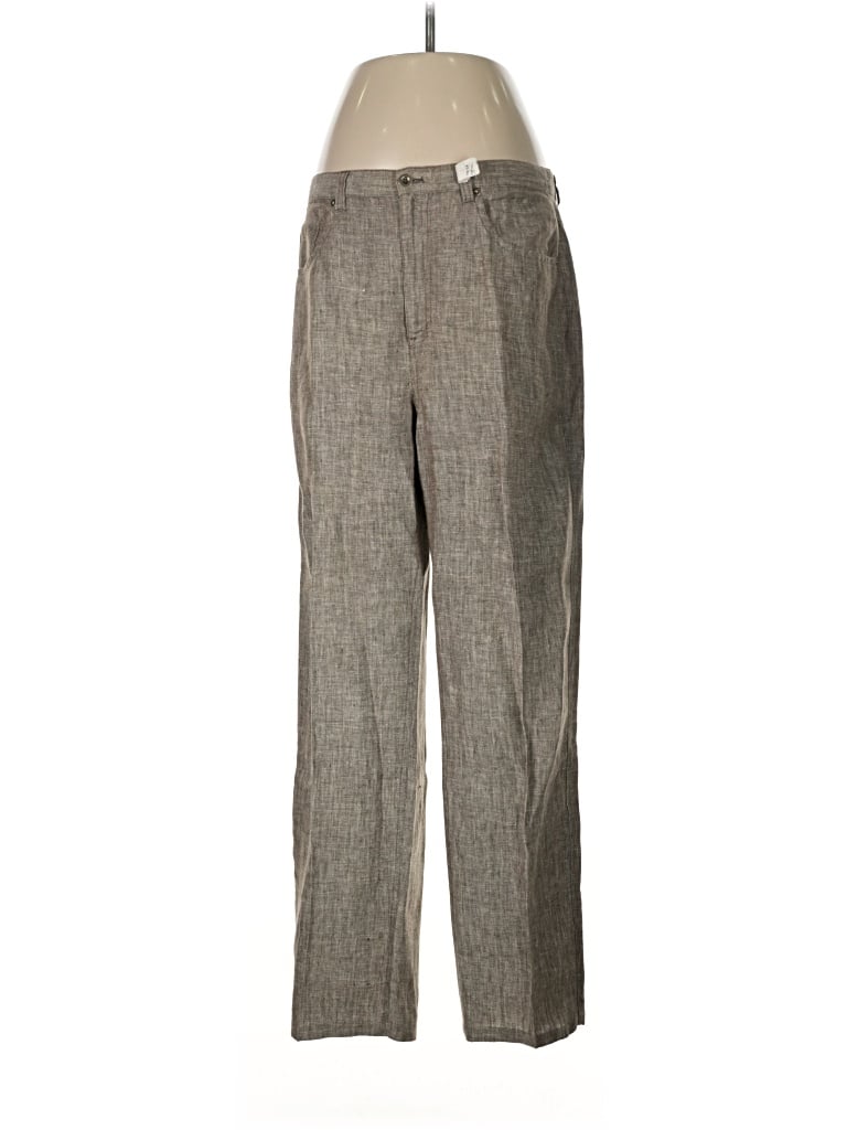 Pre-owned Chico's Design Linen Pants In Gray