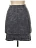 Aura Solid Gray Casual Skirt Size S - photo 1
