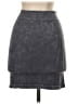 Aura Solid Gray Casual Skirt Size S - photo 2