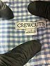 Crewcuts 100% Cotton Checkered-gingham Blue Long Sleeve Button-Down Shirt Size 10 - photo 3