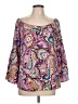 Peach Love 100% Polyester Purple 3/4 Sleeve Blouse Size M - photo 1
