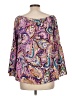 Peach Love 100% Polyester Purple 3/4 Sleeve Blouse Size M - photo 2