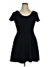 Planet Gold Solid Black Casual Dress Size XL - photo 1