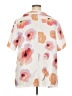 Shein Curve 100% Polyester Floral White Short Sleeve Blouse Size 3X - photo 2