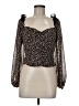 ASTR The Label 100% Polyester Black Long Sleeve Blouse Size M - photo 1