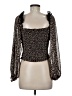 ASTR The Label 100% Polyester Black Long Sleeve Blouse Size M - photo 2