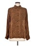 Current/Elliott 100% Polyester Animal Print Brown Long Sleeve Blouse Size Med (2) - photo 1