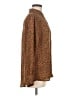 Current/Elliott 100% Polyester Animal Print Brown Long Sleeve Blouse Size Med (2) - photo 4