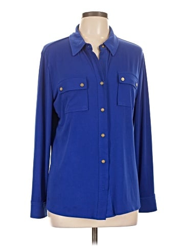 Ellen Tracy Long Sleeve Button-Down Shirt (view 1)