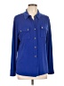Ellen Tracy Blue Long Sleeve Button-Down Shirt Size L - photo 1