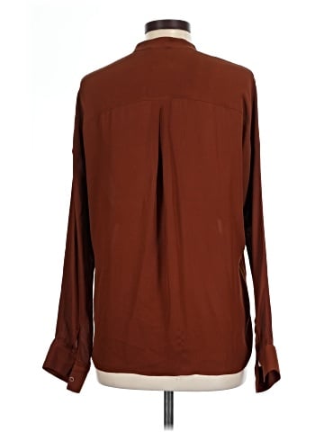 Vince. Long Sleeve Silk Top (view 2)