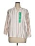 Splendid Stripes Pink 3/4 Sleeve Blouse Size XL - photo 1
