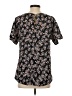 BCBGeneration 100% Polyester Floral Black Short Sleeve Blouse Size S - photo 2