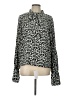Unbranded Animal Print Gray Long Sleeve Blouse Size L - photo 1