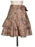 Princess Polly 100% Polyester Animal Print Tan Casual Skirt Size 2 - photo 1