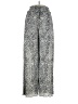 Bershka Animal Print Silver Casual Pants Size XS - photo 1