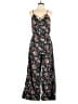 No Comment 100% Polyester Floral Black Jumpsuit Size M - photo 1