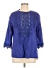 Unbranded Blue 3/4 Sleeve Blouse Size 2X - photo 1