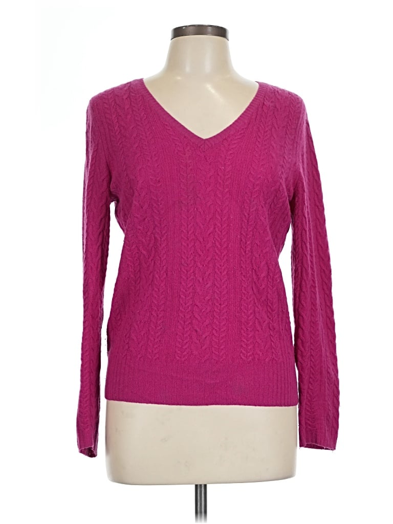 Pre-owned Peck & Peck Cashmere Pullover Sweater In Pink