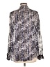 Simply Vera Vera Wang 100% Polyester Metallic Silver Long Sleeve Blouse Size L - photo 2