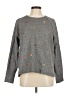 Lou & Grey for LOFT Hearts Gray Pullover Sweater Size M - photo 1