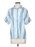 Unbranded Stripes Blue Short Sleeve Blouse Size S - photo 1