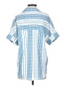 Unbranded Stripes Blue Short Sleeve Blouse Size S - photo 2