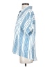 Unbranded Stripes Blue Short Sleeve Blouse Size S - photo 5