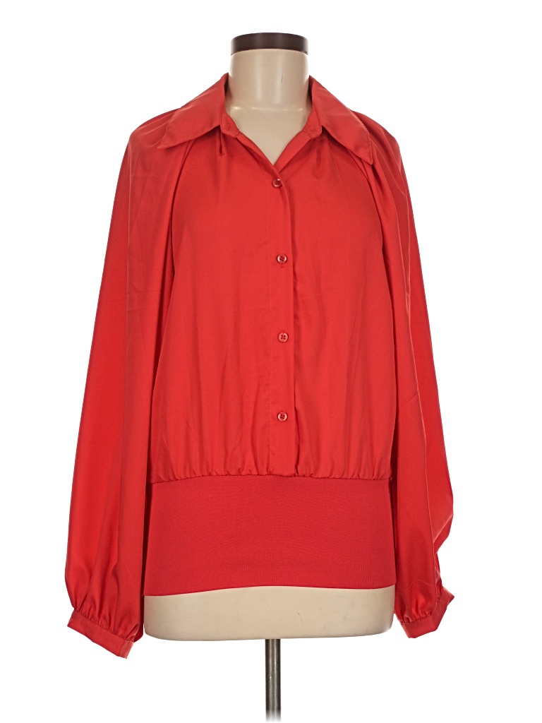 Pre-owned Assorted Brands 3/4 Sleeve Blouse In Red