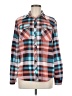 Unbranded Plaid Brown Long Sleeve Button-Down Shirt Size M - photo 1