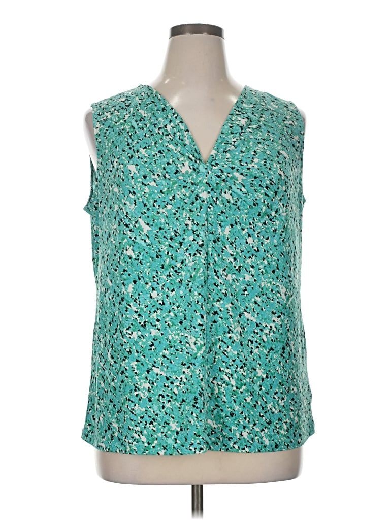 Pre-owned Jones Studio Sleeveless Blouse In Blue