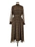 Madewell 100% Polyester Print Brown Casual Dress Size S - photo 1