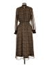 Madewell 100% Polyester Print Brown Casual Dress Size S - photo 2