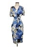 Jennifer Lopez Print Blue Cocktail Dress Size XS - photo 1